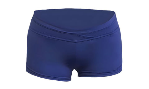 JAG Women's Blue Short Mid Rise Swim Bikini Shorts #7003 NWT