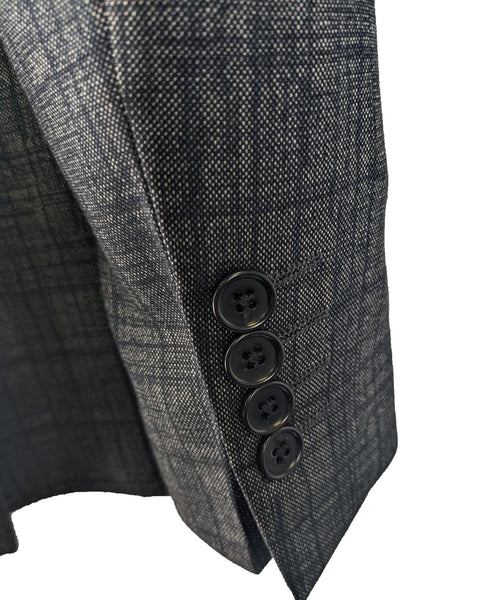 John Varvatos Men's Virgin Wool Indigo Heather Blazer $1398 NWT