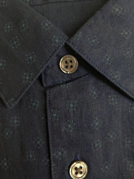 John Varvatos Peacock Blue Slim Fit Long Sleeve Button Down Shirt $248 NWT