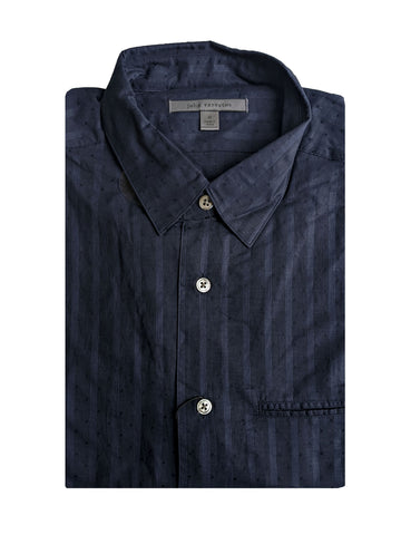 John Varvatos Night Sky Stripe and Dot Slim Fit Button Down Shirt $248 NWT