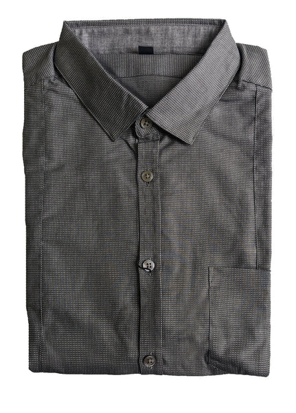 John Varvatos Carbon Grey Long Sleeve Button Down Shirt $228 NWT