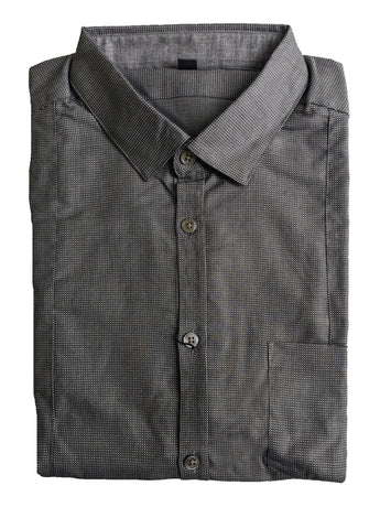 John Varvatos Carbon Grey Long Sleeve Button Down Shirt $228 NWT