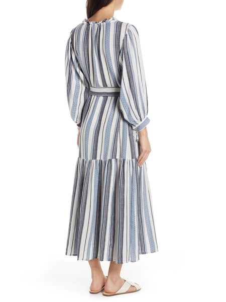 ROBERTA ROLLER RABBIT Women's Blue Jacquard Yulia Dress $225 NEW