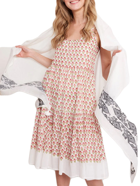 Roberta Roller Rabbit Women's Jambdani Cotton Scarf One Size Black