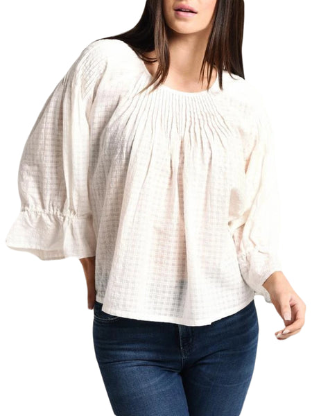 ROBERTA ROLLER RABBIT Women's White Jamuna Top $135 NEW