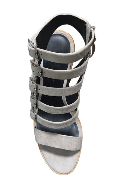 REBECCA MINKOFF Women's Sand Kid Suede Jenna Heeled Sandals #M10261011 NWB