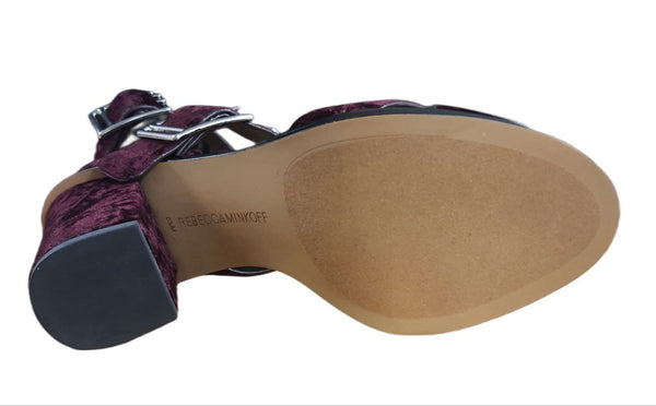 REBECCA MINKOFF Women's Acai Crushed Velvet Jennifer Sandals #M10261012 6.5 NWB