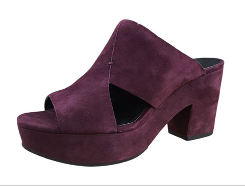 REBECCA MINKOFF Women's Burgundy Suede Jordan Mules #M8191001 6 NWB