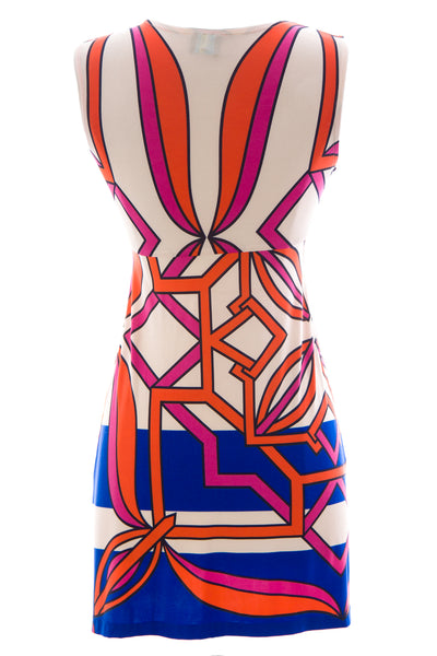 OLIAN Women's Beige Multi Geometric Print Maternity Tunic Sz XS $123 NWT