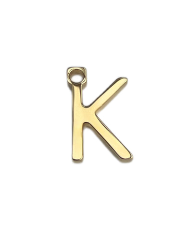 Max Mara Women's Gold Letter Alphabet K Pendant Charm NWT