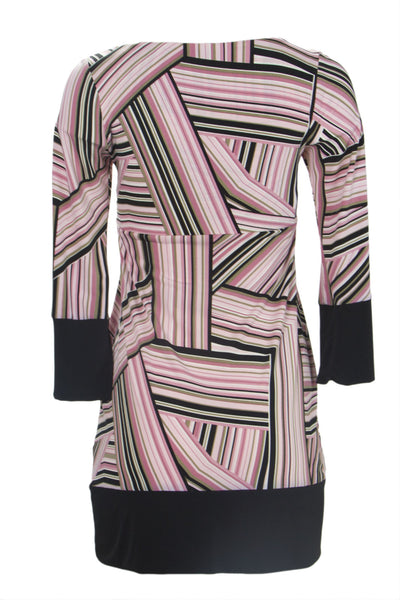 OLIAN Maternity Women's Multi Geometric Print Wide Scoop Neck Tunic XS $115 NWT