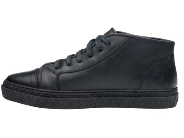 ONTO Men's Black Glazed Leather Lace Up Kogi Fashion Sneakers #KG 12 NWB