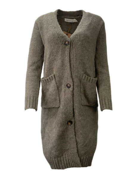 LOST IN LUNAR Women's Brown Karli Knit Cardigan Size US 4 NWT