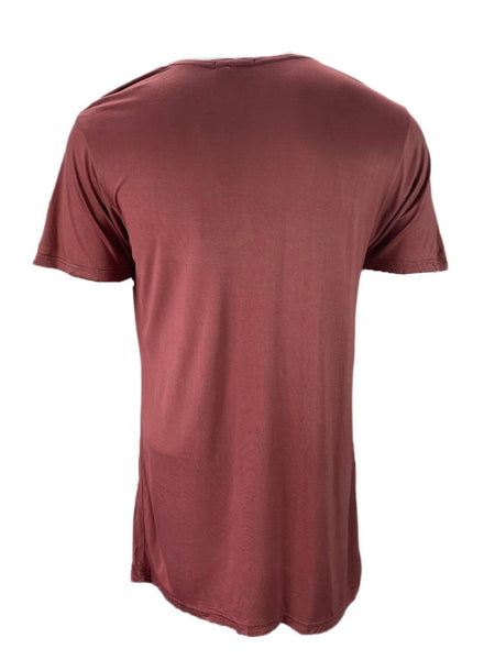 HANDSOME ME Men's Faded Red Plain Kane Relaxed Fit T-Shirt NWT