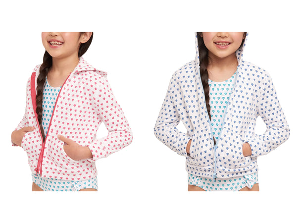 ROBERTA ROLLER RABBIT Little Girl's Hearts Harley Hoodie $78 NEW