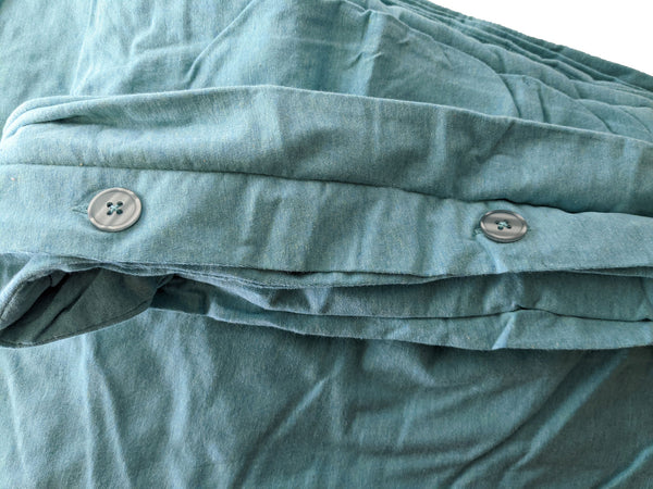 Kip&Co US King Size Pool Blue Jersey Duvet Quilt Cover NWT