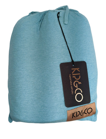 Kip&Co Pool Blue Jersey Cotton Flat Bed Sheet NWT