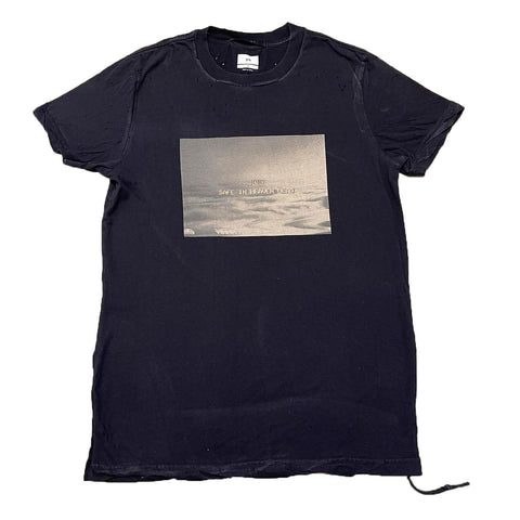 Ksubi Men's Worn Black Above the Clouds Crew Tee $99 NWT