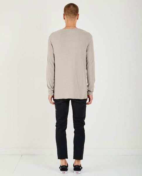 Ksubi Men's Faded Grey Loose Morals Cotton Silk Crew $170 NWT