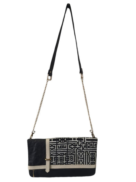 POPINJAY Women's Black Kubic Large Clutch #PY203 13'x8' One Size NWT