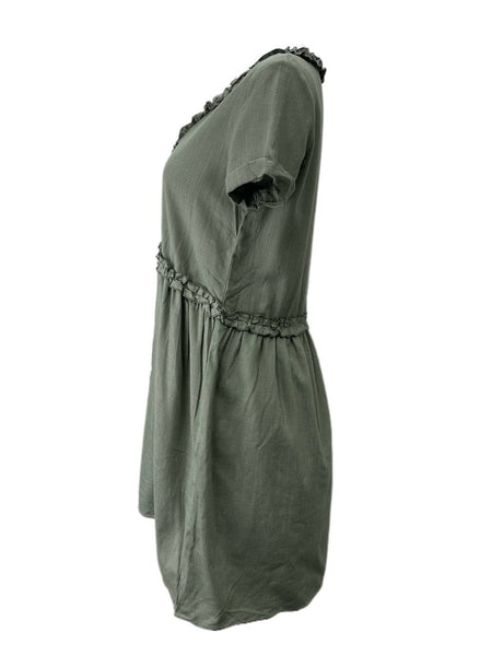 LOST IN LUNAR Women's Khaki Kyree Mini Dress Size US 4 NWT