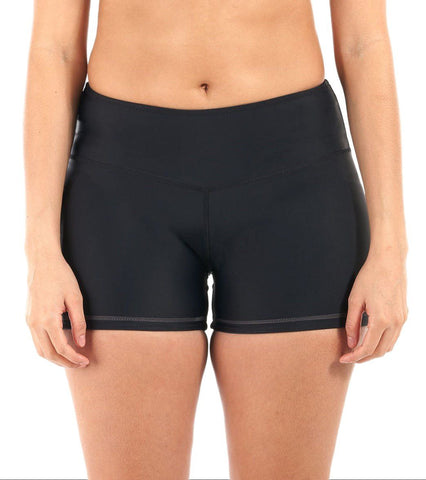 LEVEL SIX Women's Black Cove Reversible Swim Bottom Shorts #BK Large NWT