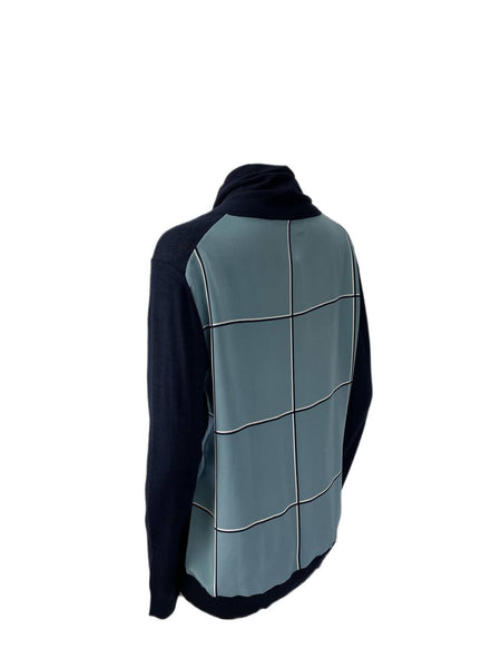 DEREK LAM Women's Navy Fashion Button Sweater #L941 L NWT