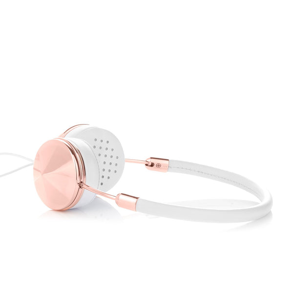 Frends Layla White Leather On-Ear Headphones Bundle - Fibonacci White