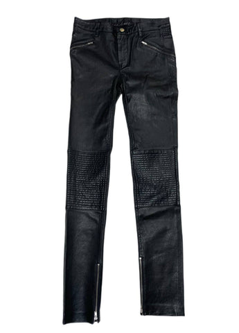 BLK DNM Women's Black Slim Fit Leather Pant 1 Size 26 NWT