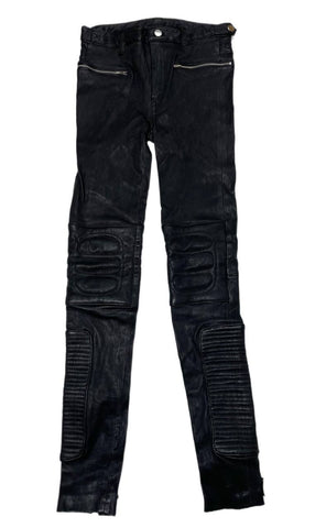 BLK DNM Women's Black Slim Fit Leather Pant 6 Size 26 NWT