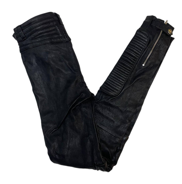 BLK DNM Women's Black Slim Fit Leather Pant 6 Size 26 NWT
