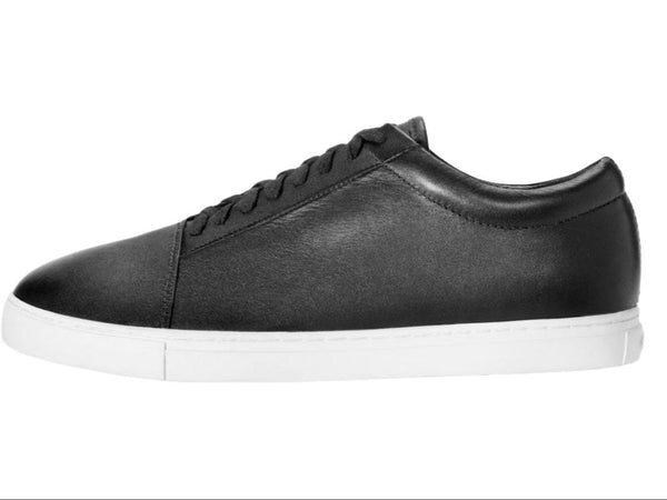 ONTO Men's Black Glazed Leather Lace Up Lewis Fashion Sneakers #LWS NWB