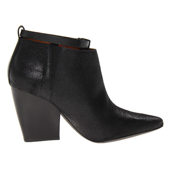 REBECCA MINKOFF Women's La Roux Black Suede Ankle Strap Booties $375 NIB