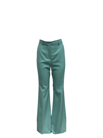 Max Mara Women's Green Laccato Straight Leg Pants NWT