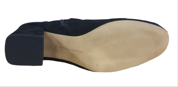 REBECCA MINKOFF Women's Black Kid Suede Lara Booties #M6291003 NWB