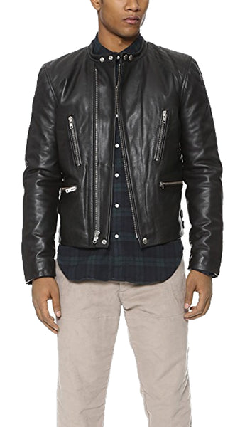 BLK DNM Men's Black Leather Jacket 20 $1495 NWOT