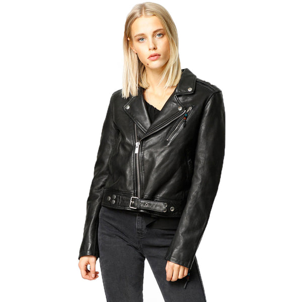 BLK DNM Women's Black Leather Jacket 1 #WKL201 $995 NWT