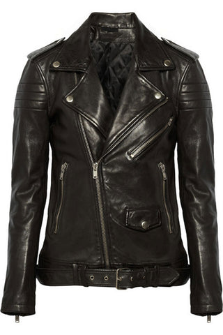 BLK DNM Women's Black Leather Jacket 8 #WKL203 $1193 NWT