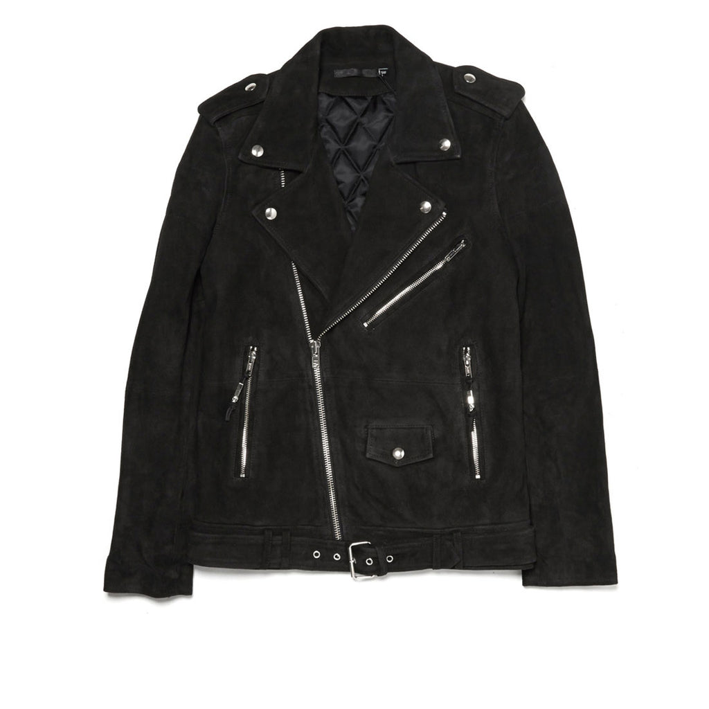 BLK DNM Men's Black Suede Leather Jacket 8 $785 NWT