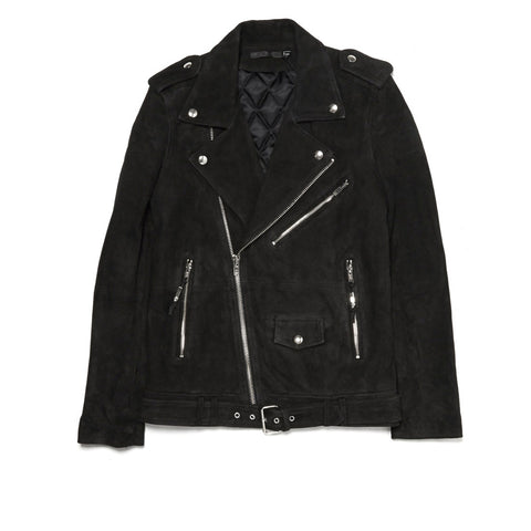 BLK DNM Men's Black Suede Leather Jacket 8 $785 NWT