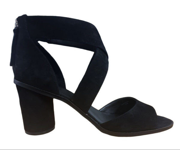 REBECCA MINKOFF Women's Black Kid Suede Leight Sandals #M8131026 11 NWB