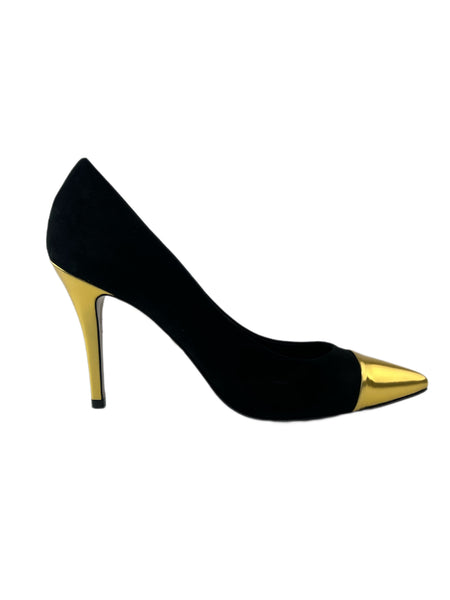 Marina Rinaldi Women's Nero Leoncino High Heel Suede Pumps NWB