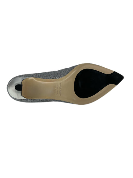 Marina Rinaldi Women's Argento Levriero Glitter Leather Pumps NWB