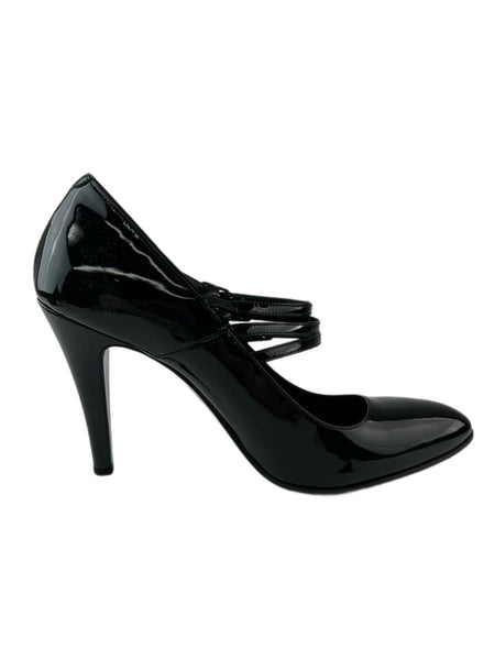 Marina Rinaldi Women's Black Lidia Pointed Toe Leather Pumps NWB