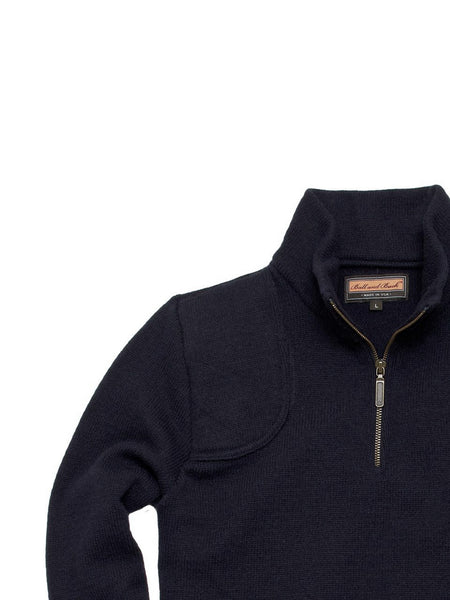 BALL AND BUCK Men's Navy Blue Lightweight 1/4 Zip Sweater $228 NWOT