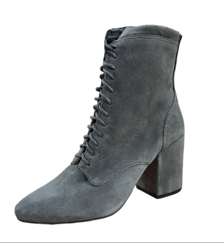 REBECCA MINKOFF Women's Charcoal Oiled Suede Lila Booties #M8131059 NWB