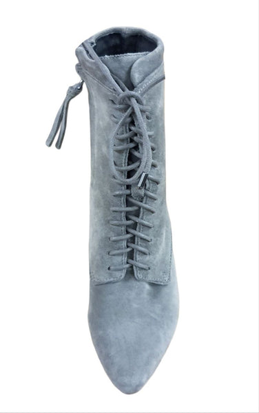 REBECCA MINKOFF Women's Charcoal Oiled Suede Lila Booties #M8131059 NWB