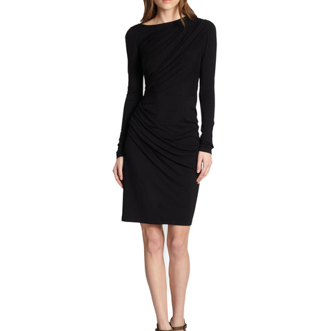 REBECCA MINKOFF Women's Black Liman Ruched Jersey Dress $298 NWT