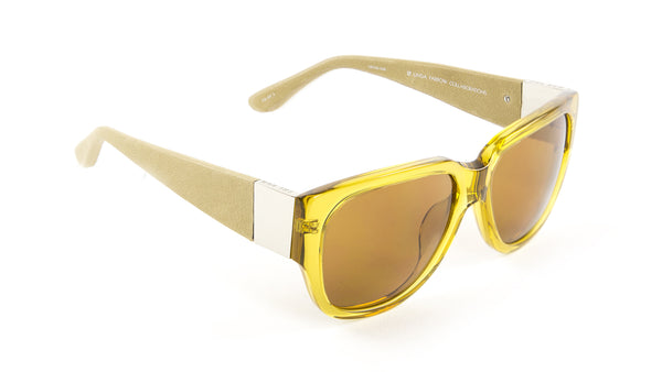 LINDA FARROW Women's Rectangular Oversized Sunglasses 50C NEW