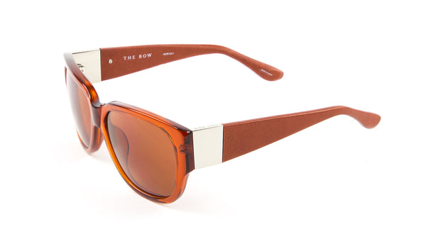 LINDA FARROW Women's Rectangular Oversized Sunglasses 50C NEW